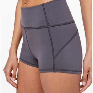 Purple lululemon in movement shorts